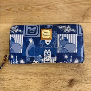 Dooney & Bourke 45th Anniversary Magic Kingdom Zip Wallet EUC